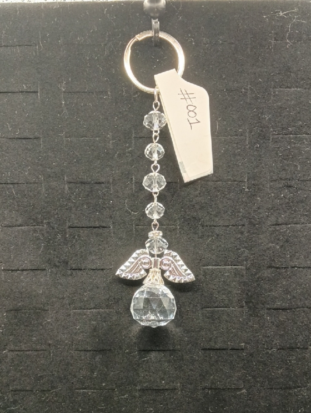 Crystal Angel Keychain Charm - Clear Crystal